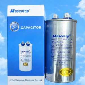 Tụ lốc điều hòa Mascotop CBB65 35uf, 2 chân