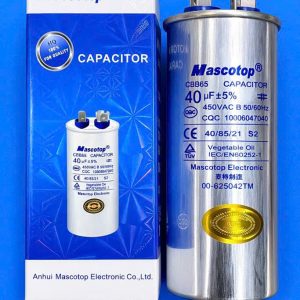 Tụ Lốc Điều Hòa Mascotop CBB65 40uf, 2 Chân