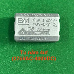 Tụ MKP-X2 4uf nằm (275VAC - 400VDC)